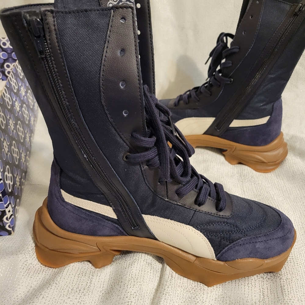 Puma palomo mens size 9 new Navy and Red High-Top Sneakers - Picture 4 of 11